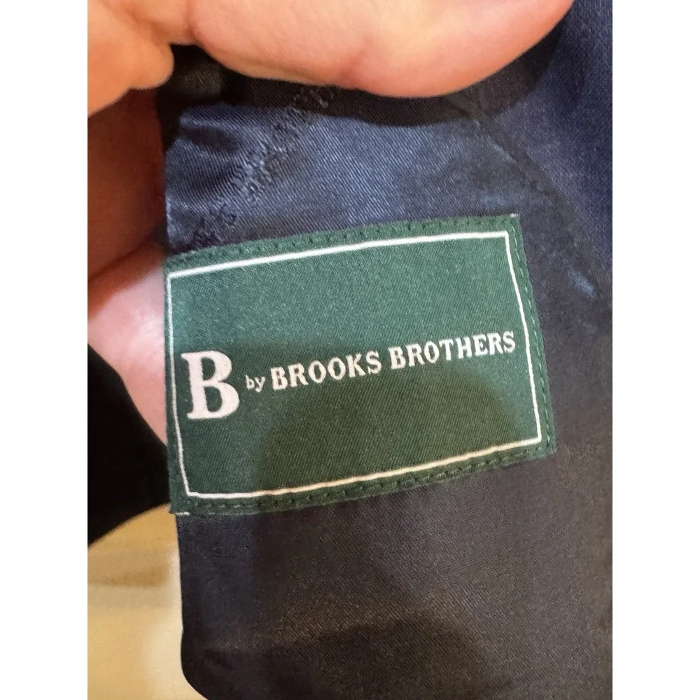 B BY Brooks Brothers Mens Classic Wool Blend Jacket NAVY  Size 42S